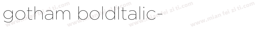 gotham boldltalic字体转换